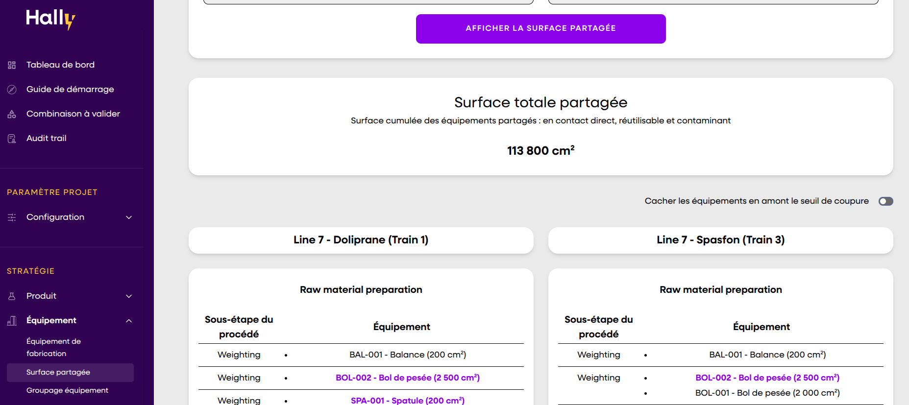Interface Hally-pharma – vue 4
